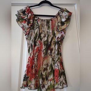 SALE Tribal Gorgeous Multicolor Blouse Size XL Like Brand New